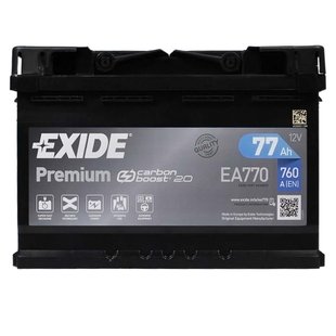 Автомобільний акумулятор 12V [Euro] EXIDE Premium (EA770) 77Ah 760A R+