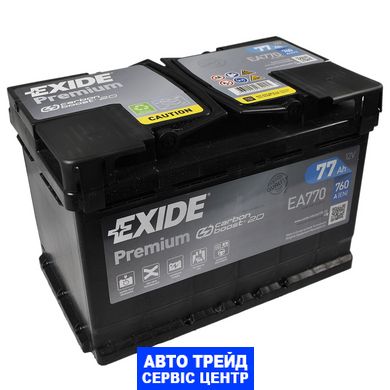 Автомобільний акумулятор 12V [Euro] EXIDE Premium (EA770) 77Ah 760A R+