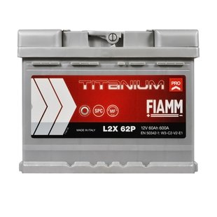 Автомобільний акумулятор 12V [Euro] FIAMM Titanium Pro 60Ah 600А L+