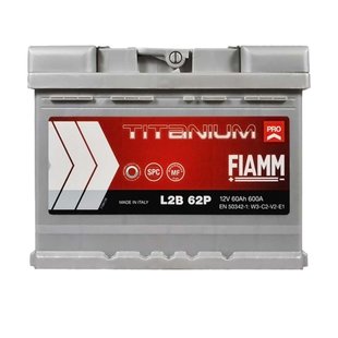 Автомобільний акумулятор 12V [Euro] FIAMM Titanium Pro 60Ah 600А R+