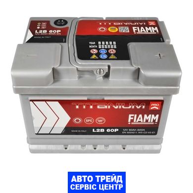 Автомобільний акумулятор 12V [Euro] FIAMM Titanium Pro 60Ah 600А R+