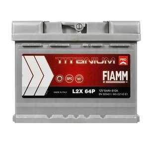 Автомобільний акумулятор 12V [Euro] FIAMM Titanium Pro 64Ah 610А L+