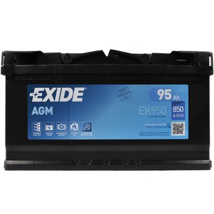 Автомобільний акумулятор 12V [Euro] EXIDE (EK950) AGM Start-Stop 95Ah 850A R+