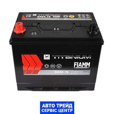 Автомобильный аккумулятор 12V [Asia] FIAMM Titanium Black 75Ah 640А R+