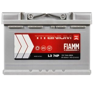 Автомобільний акумулятор 12V [Euro] FIAMM Titanium Pro 74Ah 680А L+