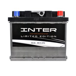 Автомобільний акумулятор 12V [Euro] INTER limited edition 50Ah 480A R+