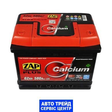 Автомобильный аккумулятор 12V [Euro] ZAP Plus (562 95) 62Ah 580A R+