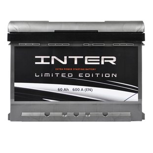 Автомобільний акумулятор 12V [Euro] INTER limited edition 60Ah 600A L+