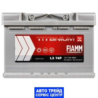 Автомобільний акумулятор 12V [Euro] FIAMM Titanium Pro 74Ah 680А R+