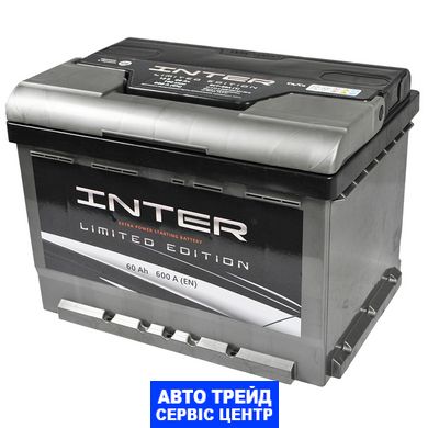 Автомобільний акумулятор 12V [Euro] INTER limited edition 60Ah 600A L+