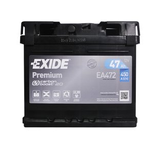 Автомобільний акумулятор 12V [Euro] EXIDE Premium (EA472) 47Ah 450A R+
