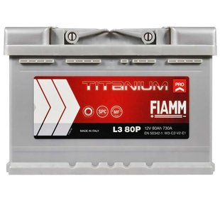 Автомобільний акумулятор 12V [Euro] FIAMM Titanium Pro 80Ah 730А R+