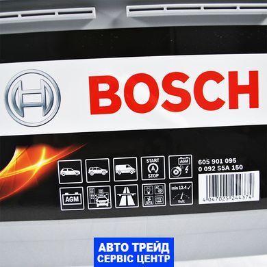 Автомобильный аккумулятор 12V [Euro] BOSCH (S5A 150) AGM Start-Stop 105Ah 950A R+