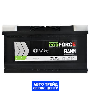 Автомобільний акумулятор 12V [Euro] FIAMM Ecoforce (VR850) AGM Start-Stop 95Ah 850А R+