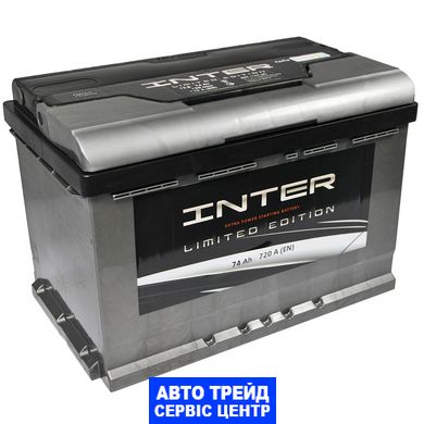 Автомобільний акумулятор 12V [Euro] INTER limited edition 74Ah 720A R+