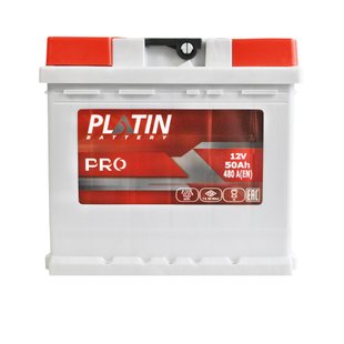 Автомобільний акумулятор 12V [Euro] PLATIN Pro MF 50Ah 480A L+