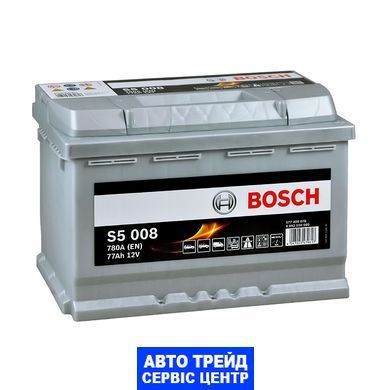 Автомобильный аккумулятор 12V [Euro] BOSCH (S50 080) 77Ah 780A R+