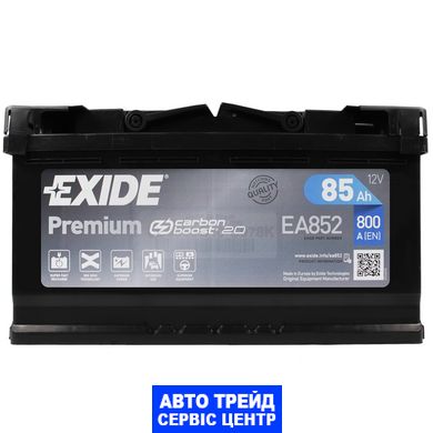 Автомобільний акумулятор 12V [Euro] EXIDE Premium (EA852) 85Ah 800A R+