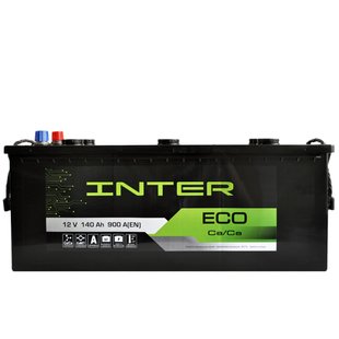 Автомобильный аккумулятор 12V [Euro] INTER Eco 140Ah 900A L+