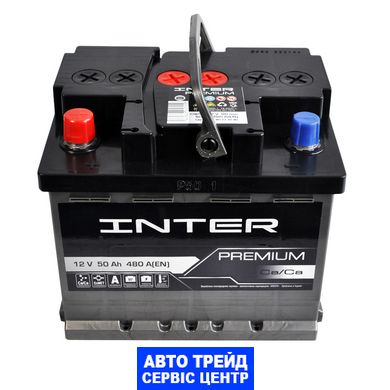 Автомобільний акумулятор 12V [Euro] INTER Premium 50Ah 480A L+