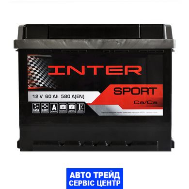 Автомобильный аккумулятор 12V [Euro] INTER Sport 60Ah 580A L+