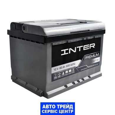 Автомобільний акумулятор 12V [Euro] INTER Premium 60Ah 600A L+