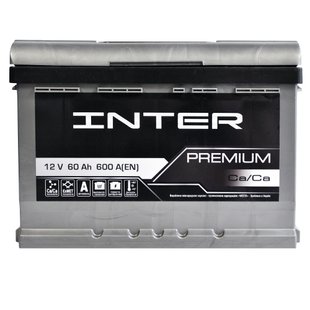 Автомобільний акумулятор 12V [Euro] INTER Premium 60Ah 600A R+