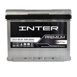 Автомобільний акумулятор 12V [Euro] INTER Premium 65Ah 640A L+