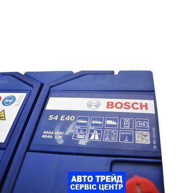Автомобильный аккумулятор 12V [Asia] BOSCH (S4E 400) EFB Start-Stop 65Ah 650A R+