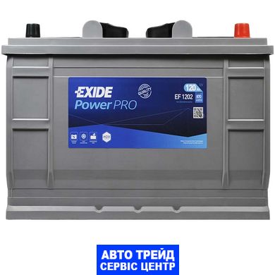 Автомобільний акумулятор 12V [Euro] EXIDE Heavy (EF1202) 120Ah 870A R+