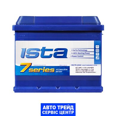 Автомобильный аккумулятор 12V [Euro] ISTA 7 Series 50Ah 480A L+