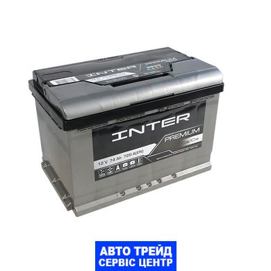 Автомобільний акумулятор 12V [Euro] INTER Premium 74Ah 720A R+