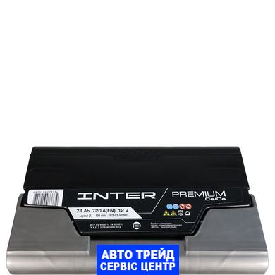 Автомобільний акумулятор 12V [Euro] INTER Premium 74Ah 720A R+