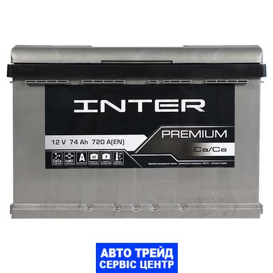 Автомобільний акумулятор 12V [Euro] INTER Premium 74Ah 720A R+