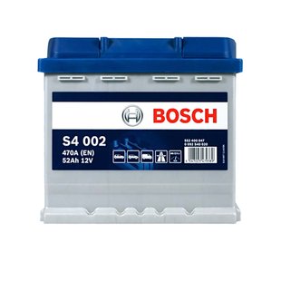 Автомобільний акумулятор 12V [Euro] BOSCH (S40 020) 52Ah 470A R+