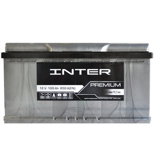 Автомобільний акумулятор 12V [Euro] INTER Premium 100Ah 850A L+