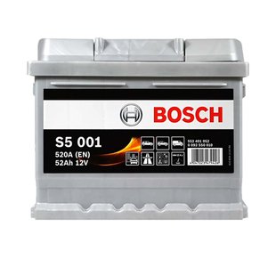 Автомобільний акумулятор 12V [Euro] BOSCH (S50 010) 52Ah 520A R+