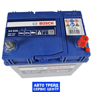 Автомобільний акумулятор 12V [Asia] BOSCH (S40 180) 40Ah 330A R+