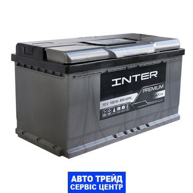 Автомобільний акумулятор 12V [Euro] INTER Premium 100Ah 850A R+