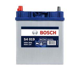 Автомобильный аккумулятор 12V [Asia] BOSCH (S40 190) 40Ah 330A L+ Тонкі клеми