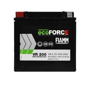 Автомобільний акумулятор 12V [Euro] FIAMM Ecoforce (VR200) AGM Start-Stop 12Ah 200А L+