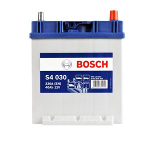 Автомобильный аккумулятор 12V [Asia] BOSCH (S40 300) 40Ah 330A R+