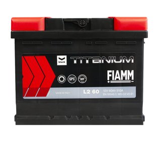 Автомобільний акумулятор 12V [Euro] FIAMM Titanium Black 60Ah 510А R+