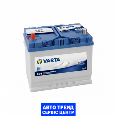 Автомобильный аккумулятор 12V [Asia] VARTA Blue Dynamic (E24) 70Ah 630А L+
