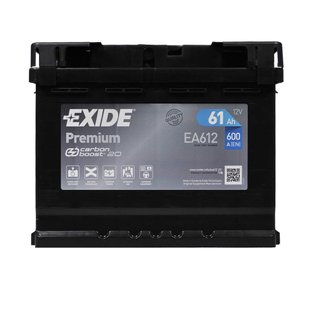 Автомобільний акумулятор 12V [Euro] EXIDE Premium (EA612) 61Ah 600A R+