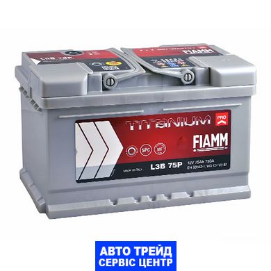 Автомобільний акумулятор 12V [Euro] FIAMM Titanium Pro 75Ah 730А R+