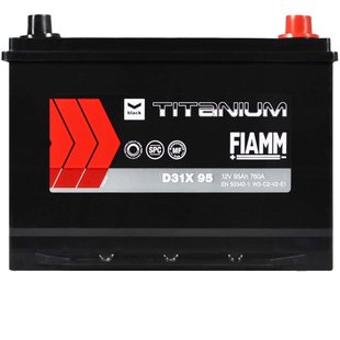 Автомобільний акумулятор 12V [Asia] FIAMM Titanium Black 95Ah 760А R+