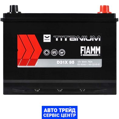 Автомобільний акумулятор 12V [Asia] FIAMM Titanium Black 95Ah 760А R+