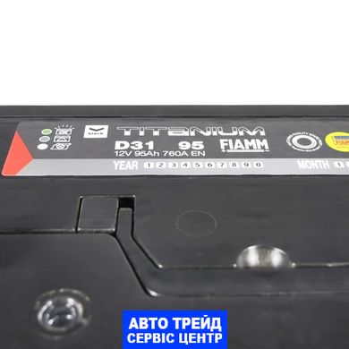 Автомобільний акумулятор 12V [Asia] FIAMM Titanium Black 95Ah 760А R+