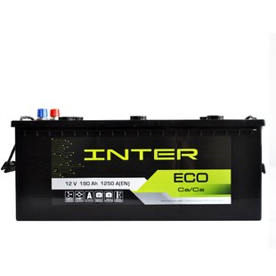 Автомобильный аккумулятор 12V [Euro] INTER Eco 190Ah 1250A L+